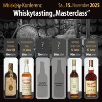 Whisky-Tasting "Masterclass" am 15. Nov. 2025 um 19:30 Uhr
